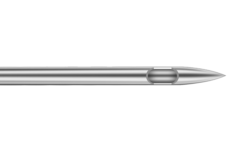 Inserting bottle dispensing needle